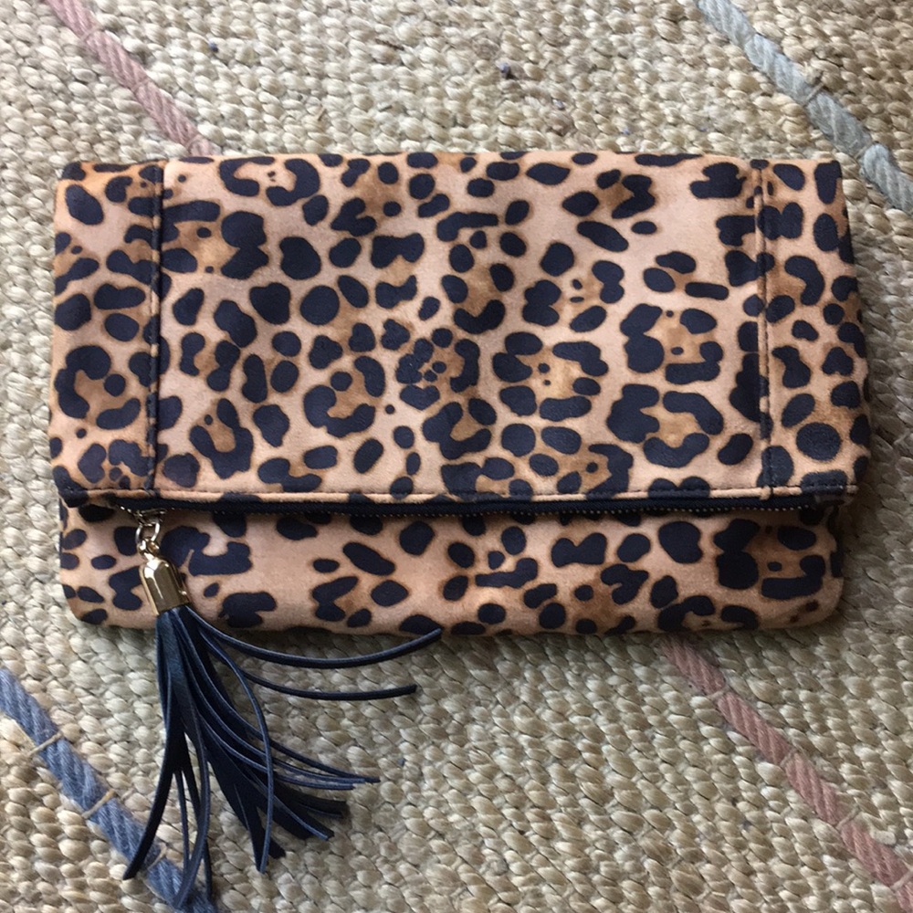 Sole Society Leopard Clutch